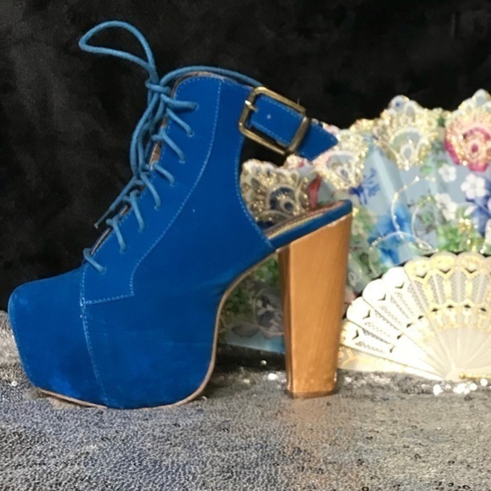 Platform Open Back Booties - image 1